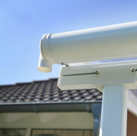 Sierra Patio Cover 2.2m x 2.3m - White Frame & Clear Polycarbonate