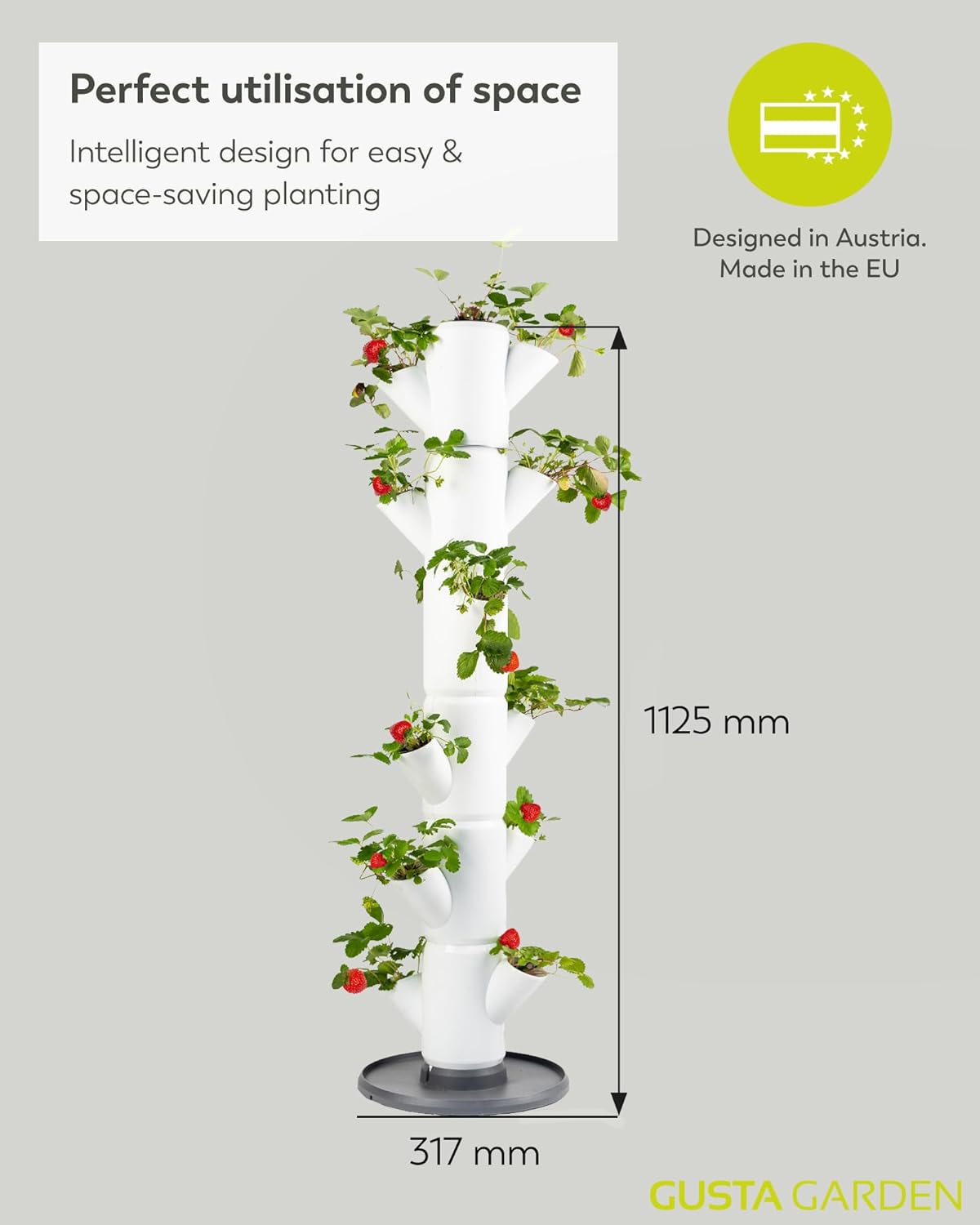 Sissi Strawberry Planter Classic - Grey