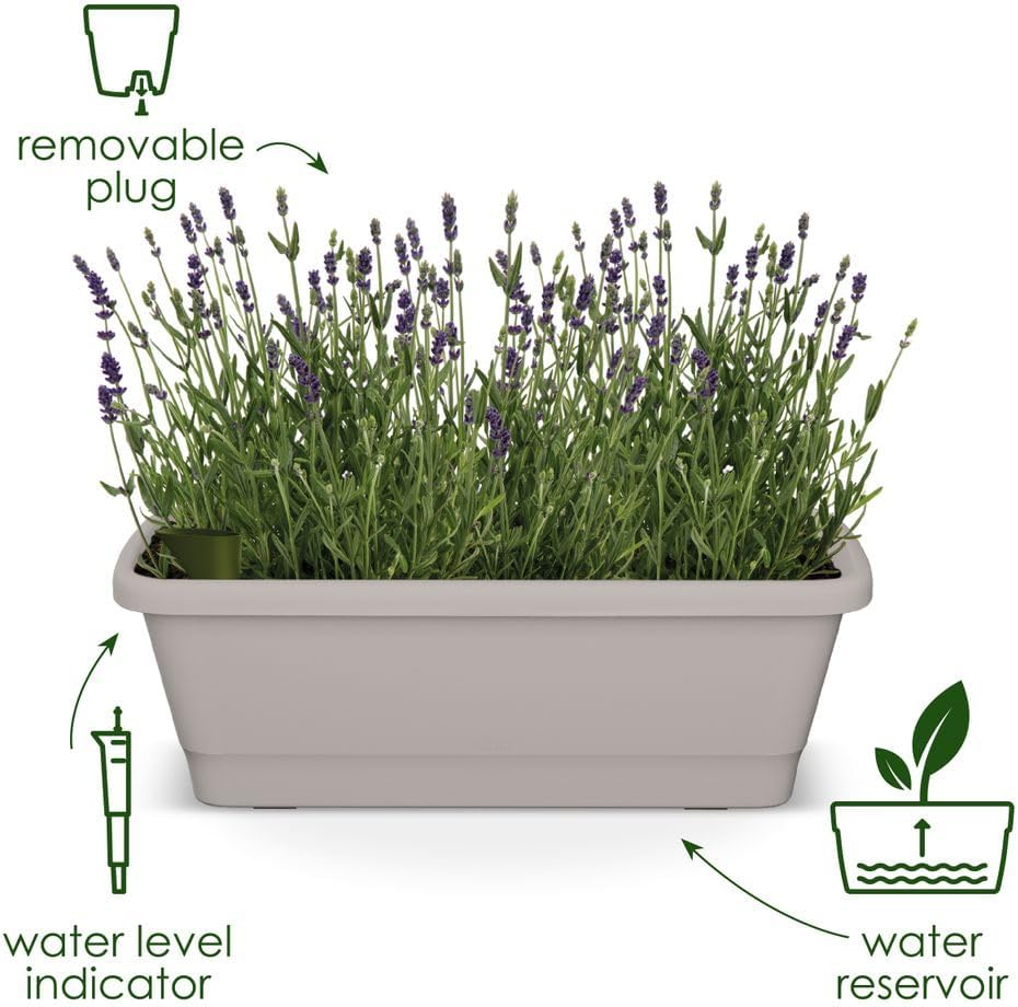 Noa Balcony Trough Large Warm Grey