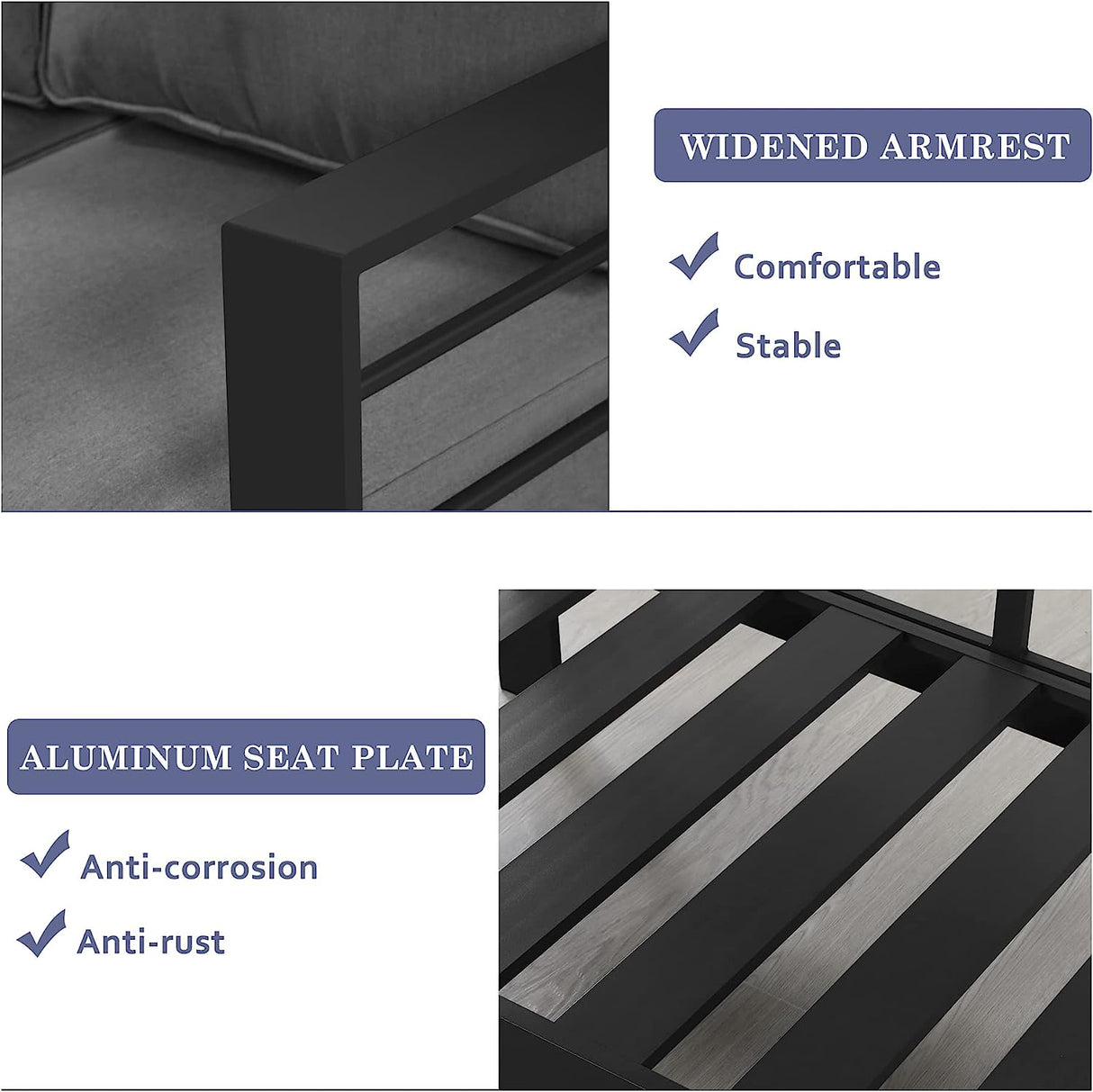 Wisteria Lane Aluminium Loveseat - 2 Seat Sofa