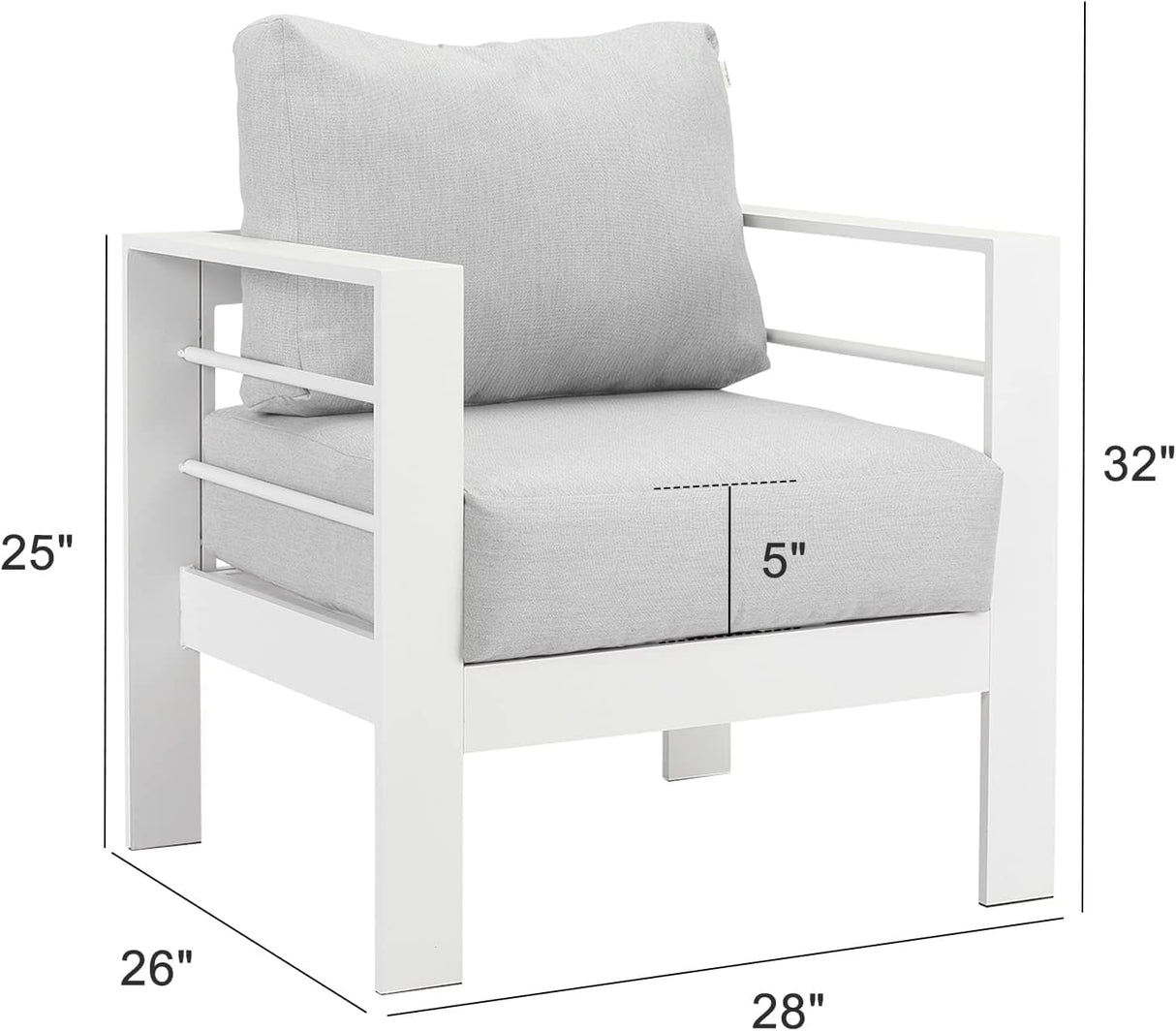 Wisteria Lane Pair of Aluminium Chairs - White