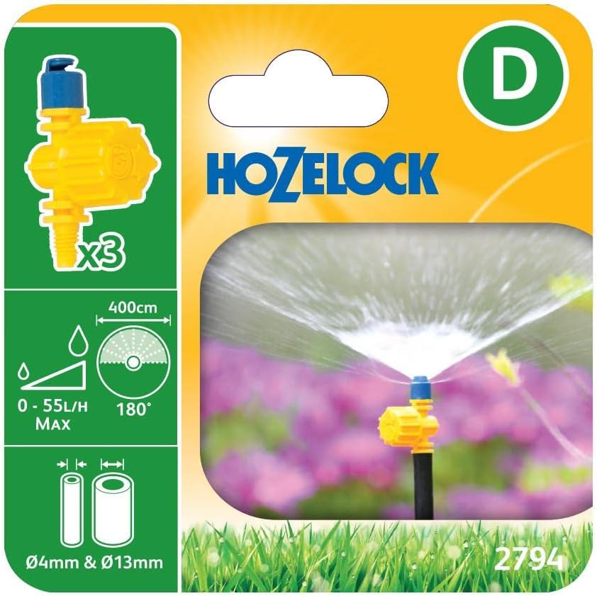 Hozelock 180 Degree Adjustable Micro Jet, Pack of 3