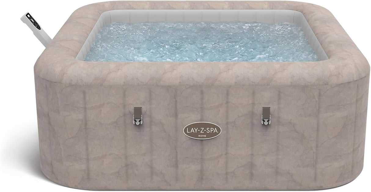 Lay-Z-Spa Rome, Inflatable EnergySense Hot Tub with Built-in Pump, 180 AirJet Massage System 4-6 Person