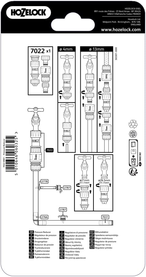 Hozelock Easy Drip Pressure Regulator Set