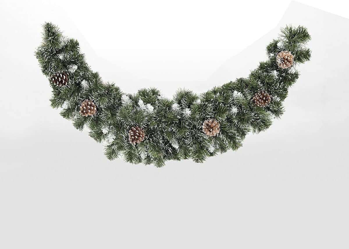90cm Snow King Fir Garland with 144 Tips and 5 Cones