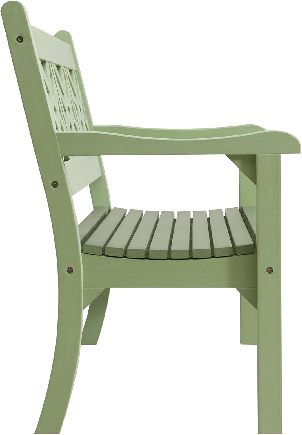 Winawood Speyside Polymer Wood Effect 3 Seat Bench - Duck Egg Green