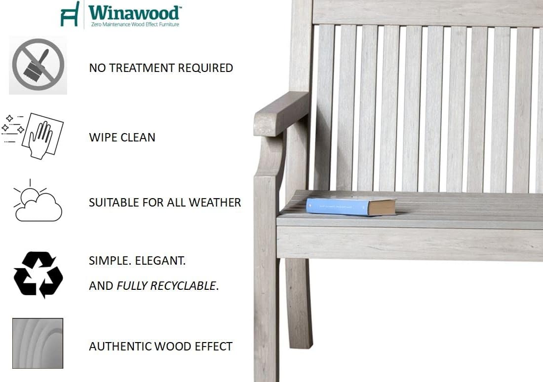 Winawood Sandwick Polymer Wood Effect Armchair - Stone Grey