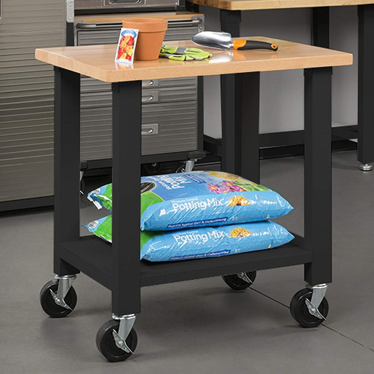3ft Rolling Workstation - Graphite Grey