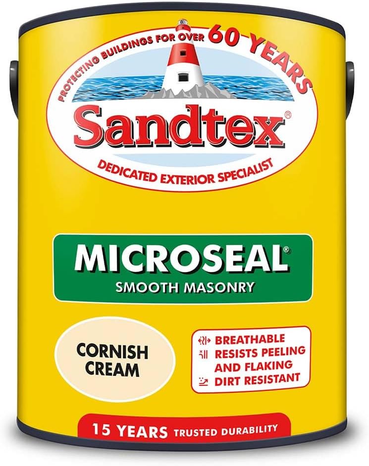 Sandtex Ultra Smooth Masonry Paint 5L - Cornish Cream