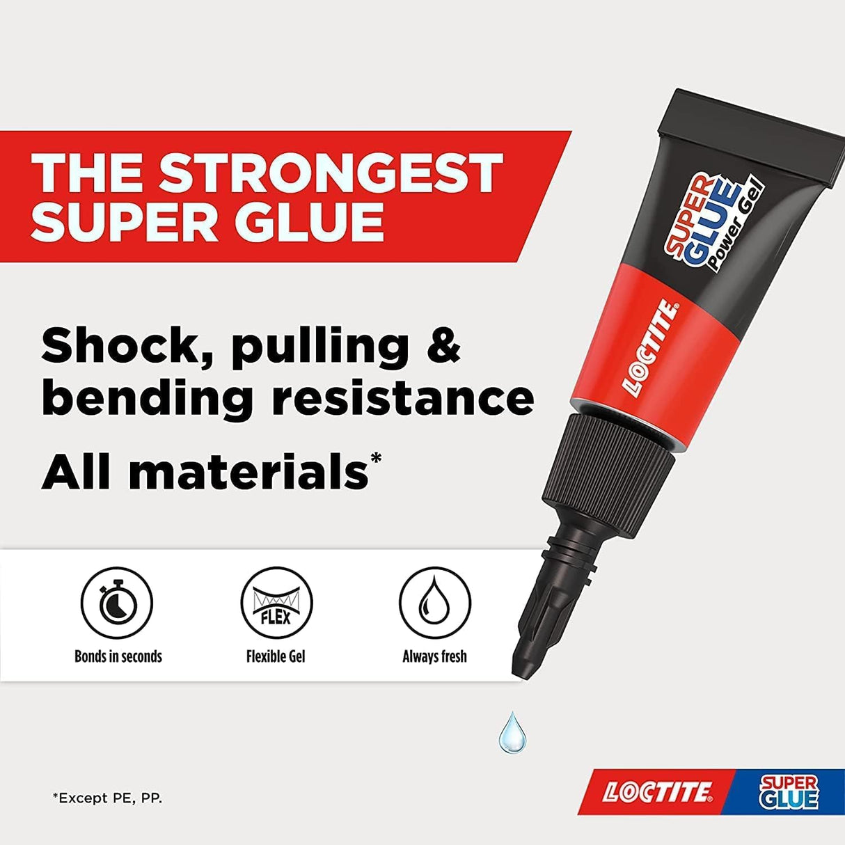 Loctite Mini Trio Power Gel, Strong Super Glue Gel for Repairs