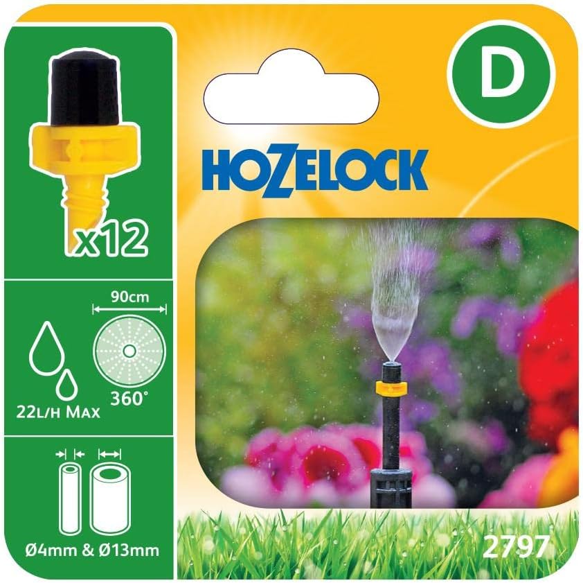 Hozelock 360° Micro Mist Spray Jet , 12 Pack