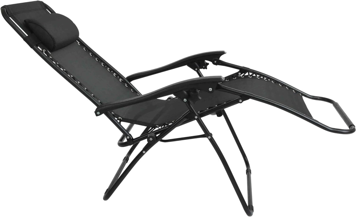 Zero Gravity Sun Lounger - Black