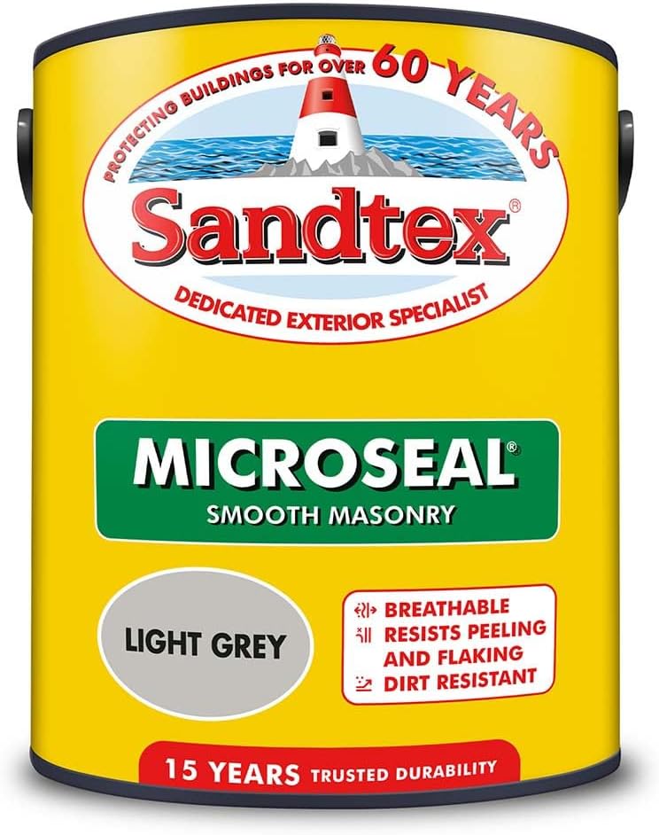 Sandtex Ultra Smooth Masonry Paint 5L - Light Grey