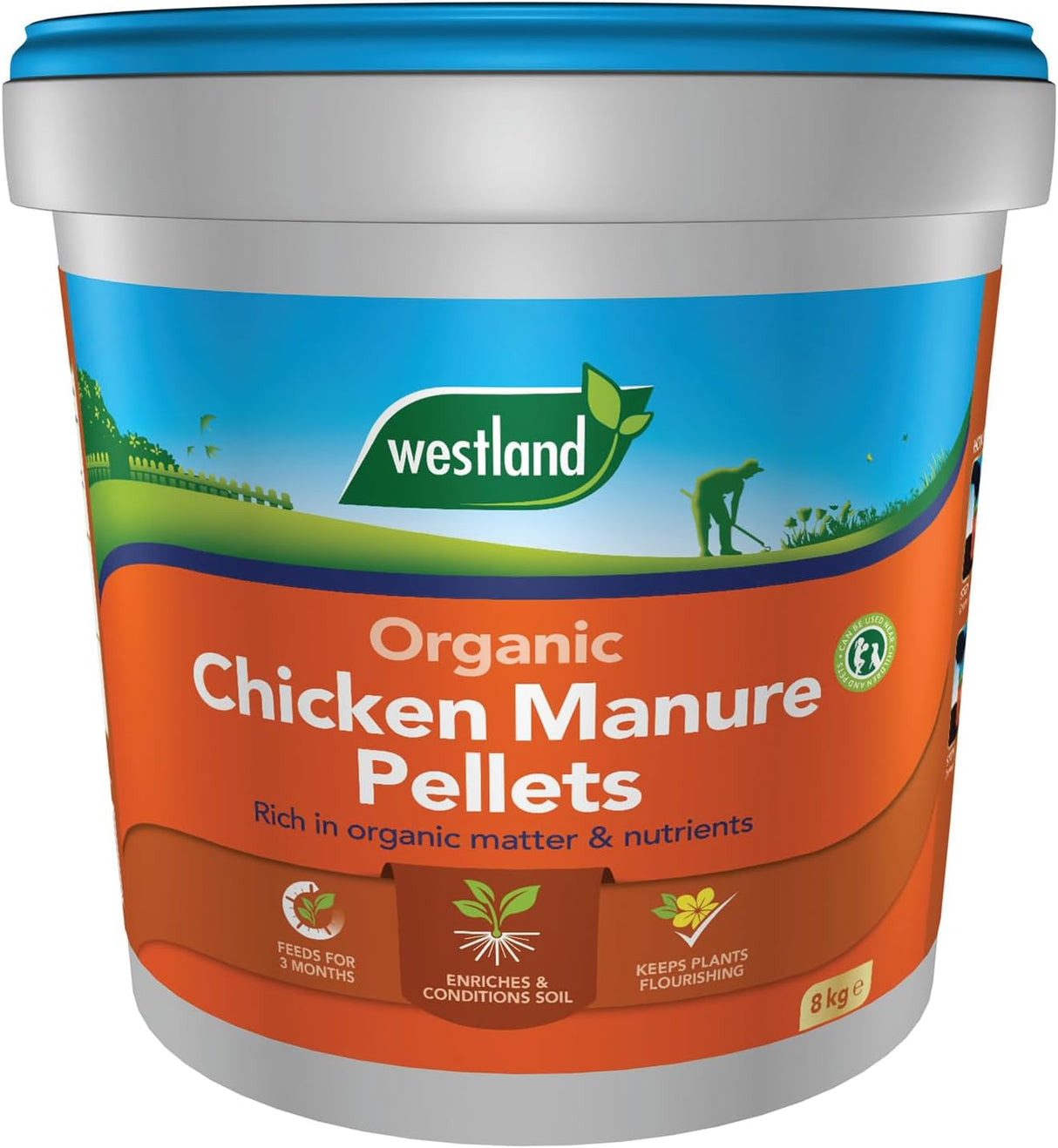 Westland Organic Chicken Manure Pellets Bucket 8kg
