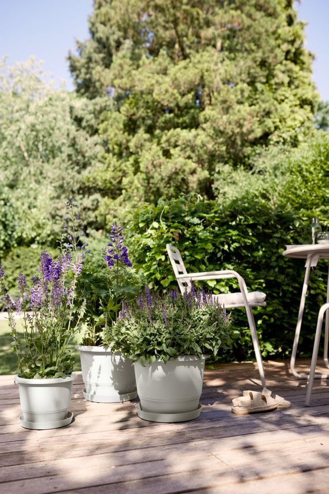 Amiga Round Plant Pot 40cm - Silky White