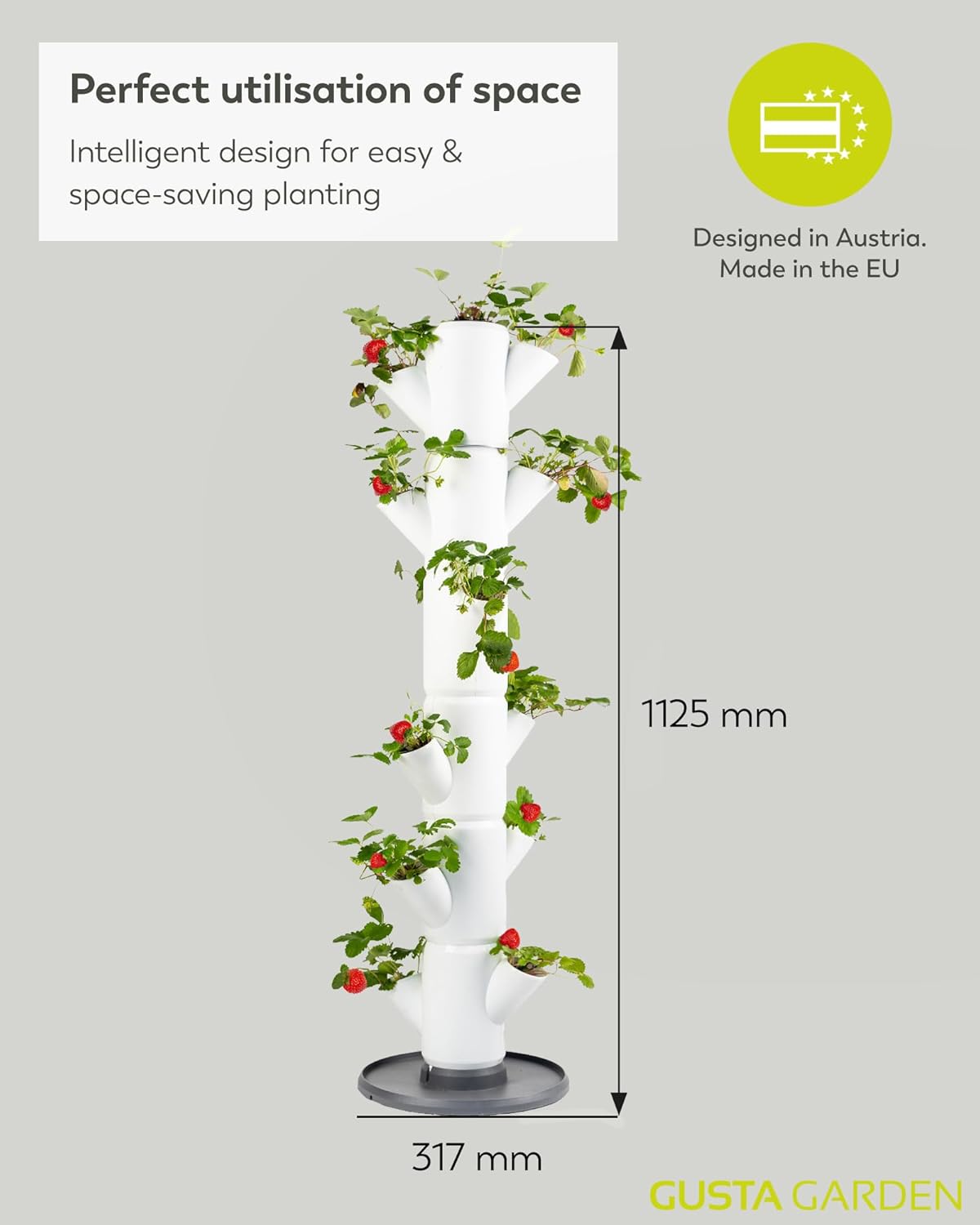 Sissi Strawberry Planter Classic - White