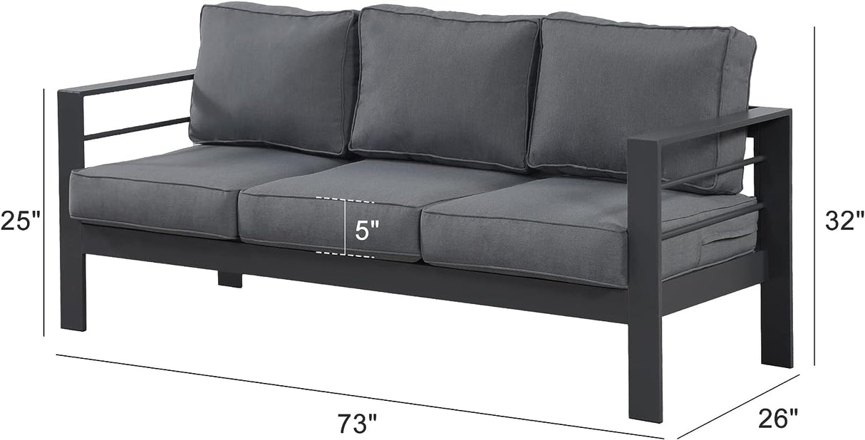 Wisteria Lane Aluminium 3 Seat Garden Sofa