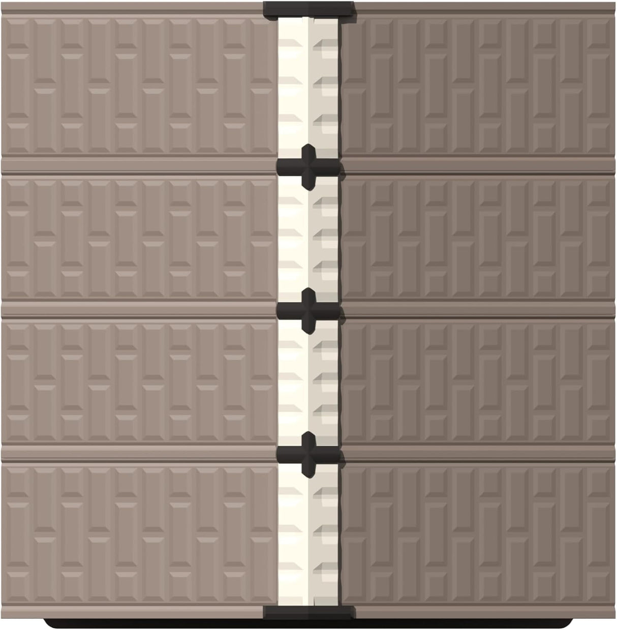 Balmoral Heavy-Duty Windproof Resin Dual-Wall High Density Garden Shed - 7 x 7 ft