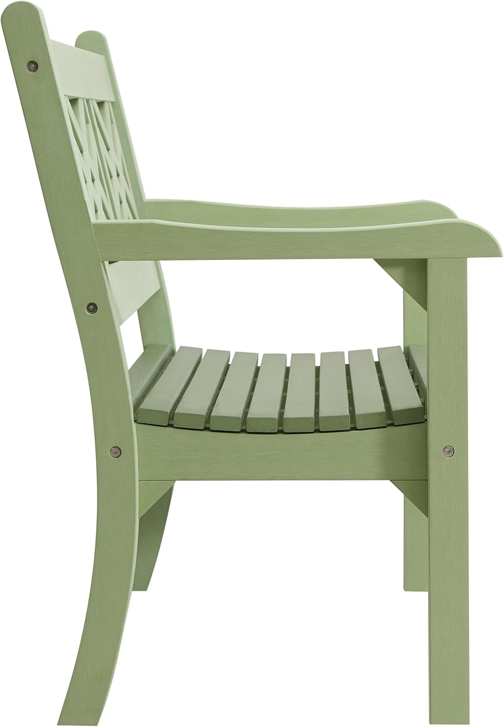 Winawood Speyside Polymer Wood Effect 2 Seat Bench - Duck Egg Green