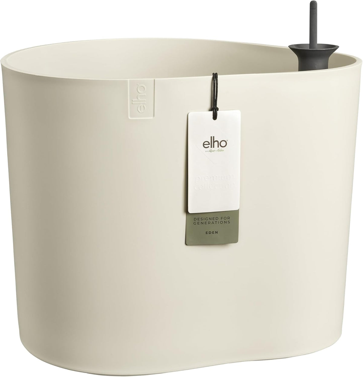 Eden Aquacare Low 40cm Indoor / Outdoor Plant Pot - White Linen