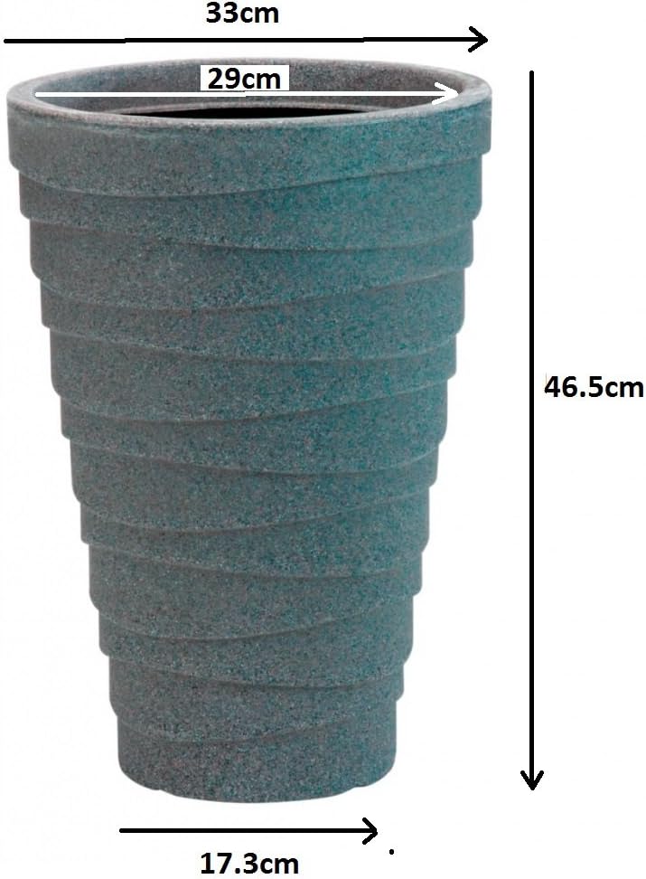 Small Round Trojan Planter Granite - 33cm