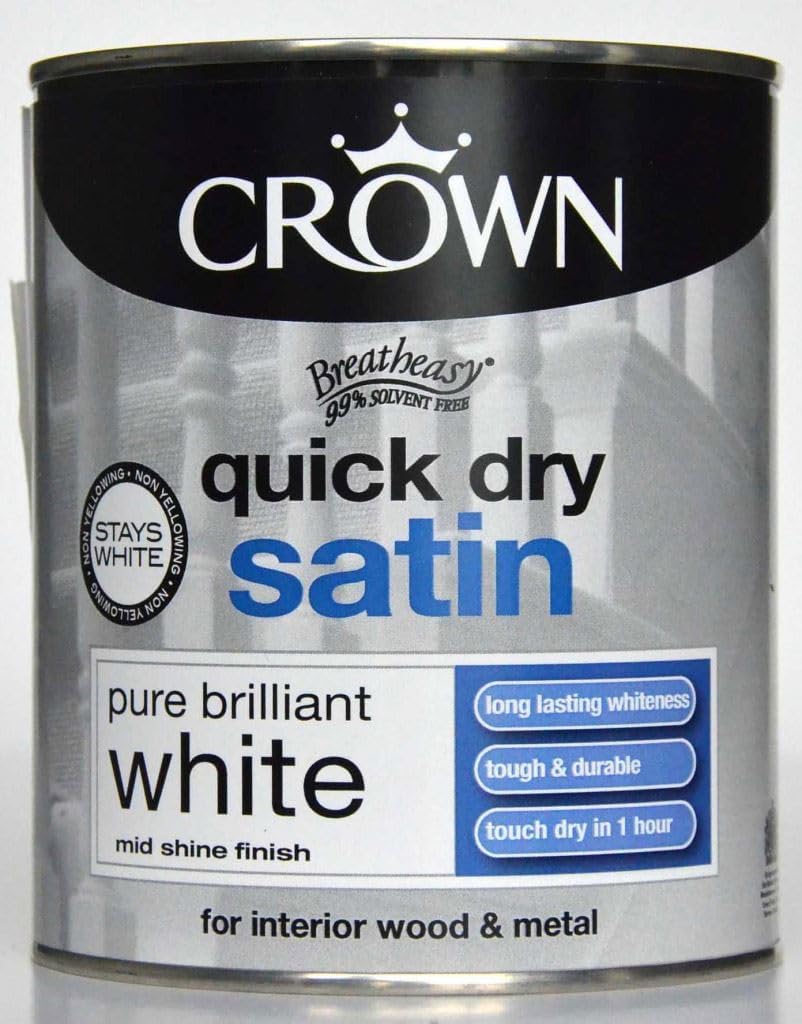 CROWN Quick Dry Satin Pure Brilliant White 750ml