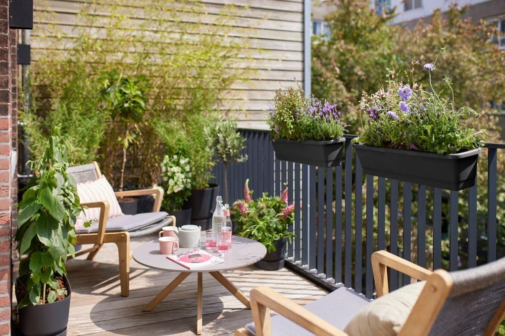 Noa Balcony Trough Large Living Black