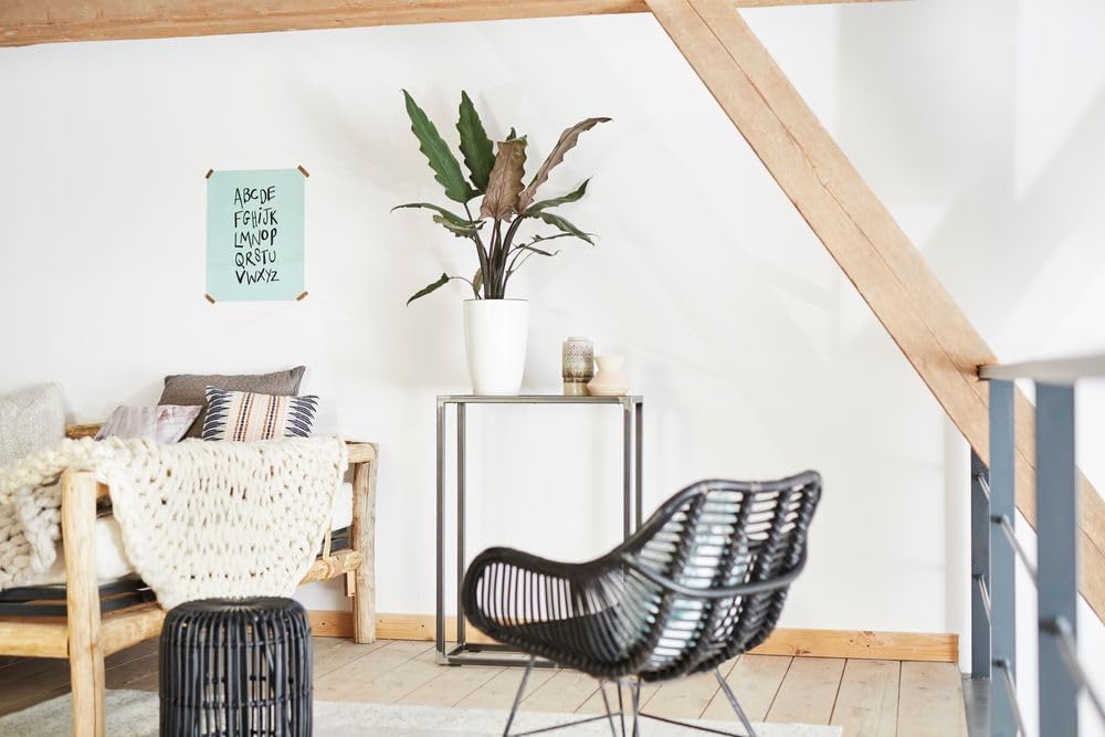 Brussels Diamond Round High 32cm - White