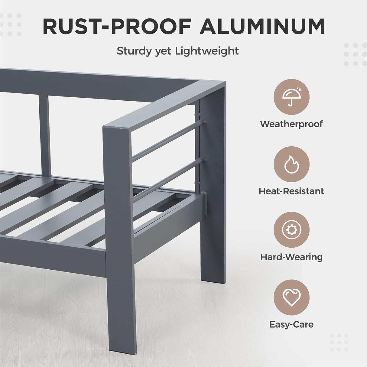 Wisteria Lane Aluminium 5 Seat Fire Pit Set