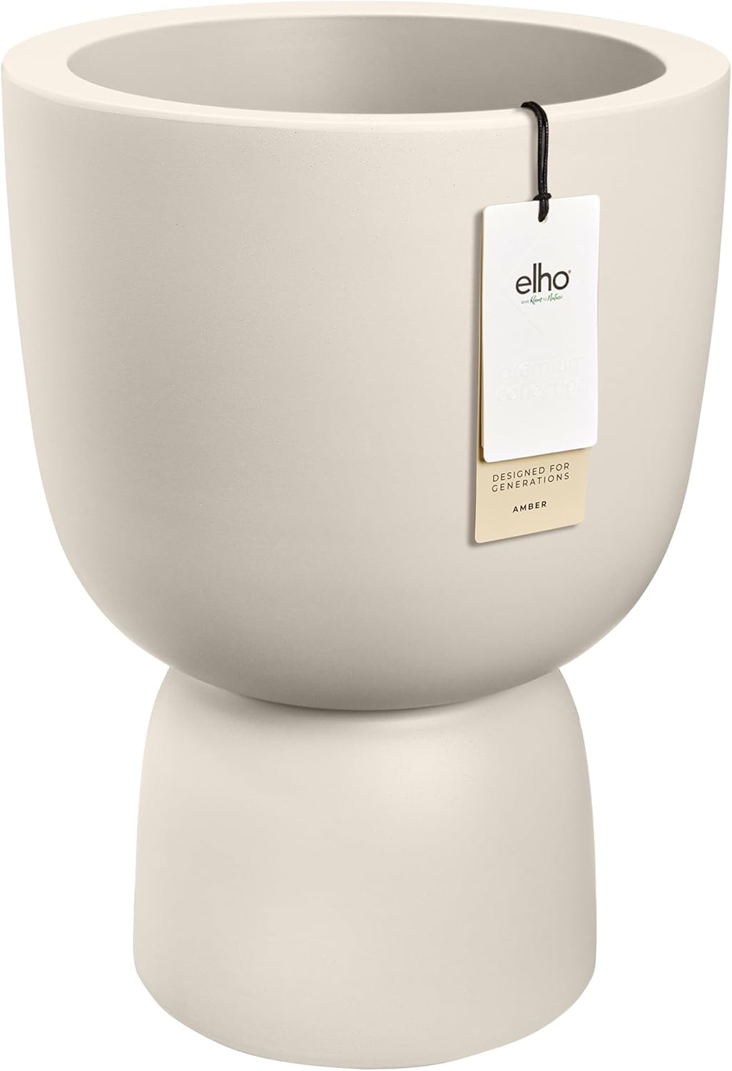 Amber Coupe Round 41cm Indoor / Outdoor Plant Pot - Linen White