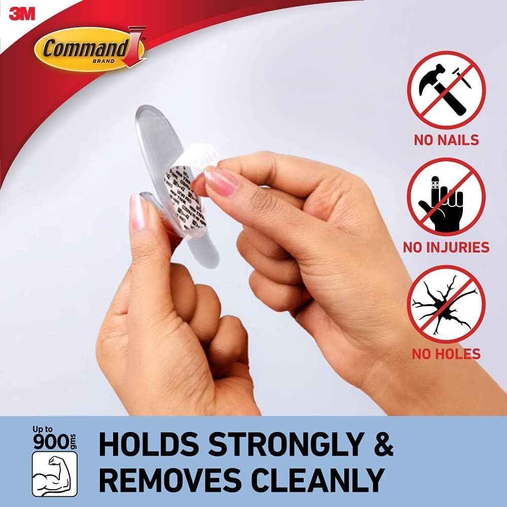 Command Clear Medium 2 Hooks and 4 Medium Clear Strips