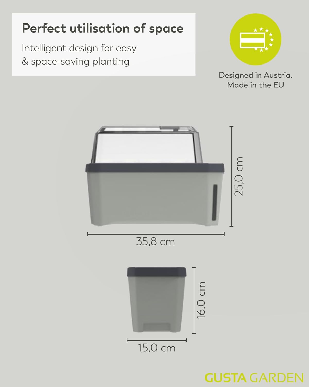 Harry Herbs 4-in-1 Herb Pot - Dark Green