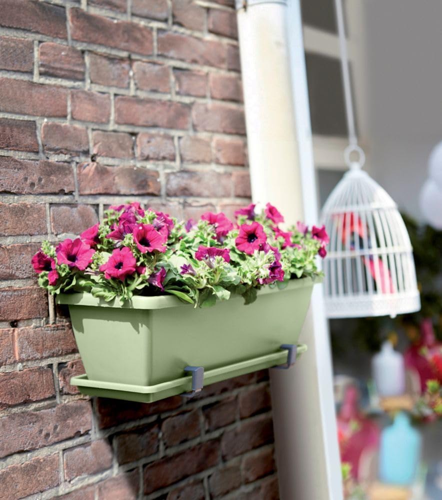 Barcelona Trough 50 - Planter for Balcony & Outdoor - Pistachio