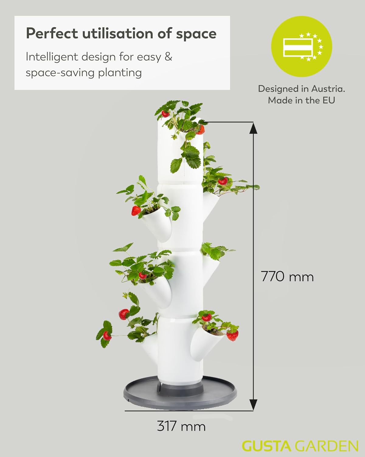 Sissi Strawberry Planter Starter - Grey