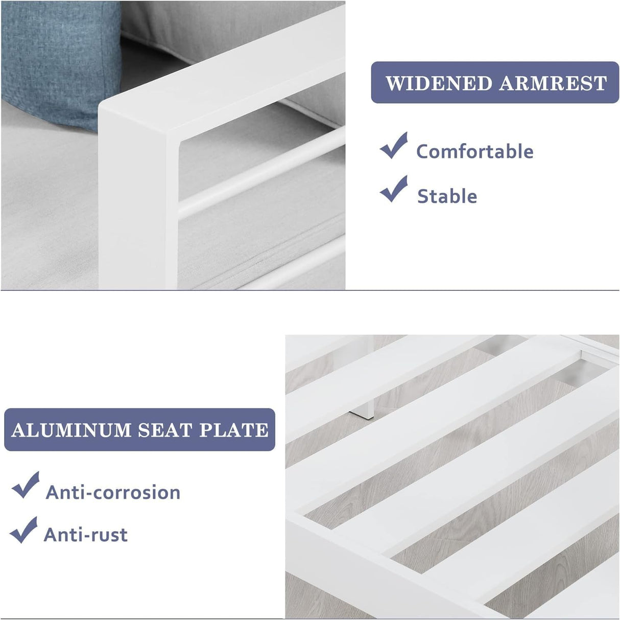 Wisteria Lane Aluminium 3 Seat Garden Sofa - White