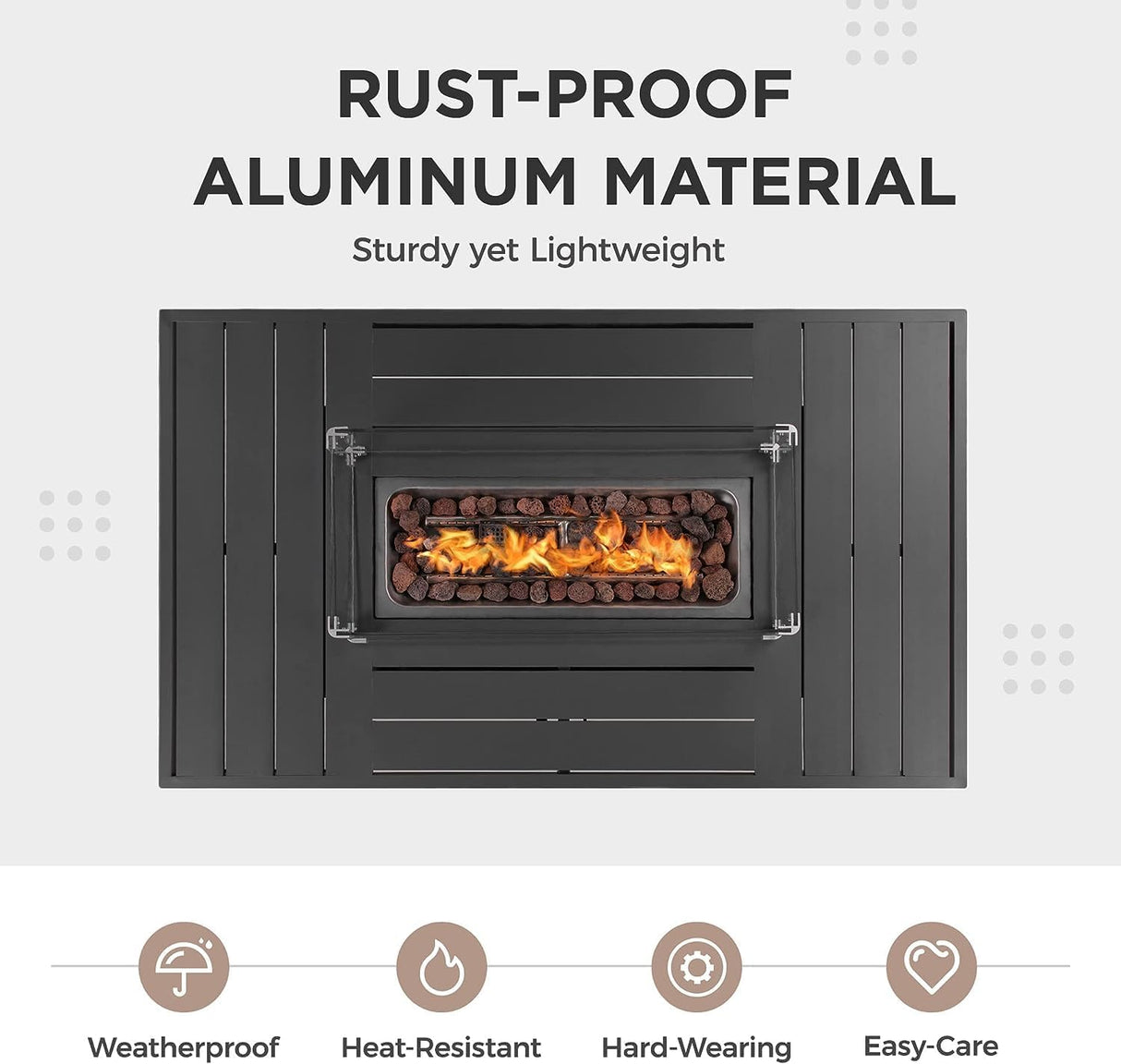 Wisteria Lane Aluminium 5 Seat Fire Pit Set