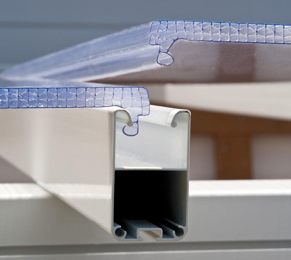 Feria Patio Cover 4m x 6m - White Frame & Clear Polycarbonate