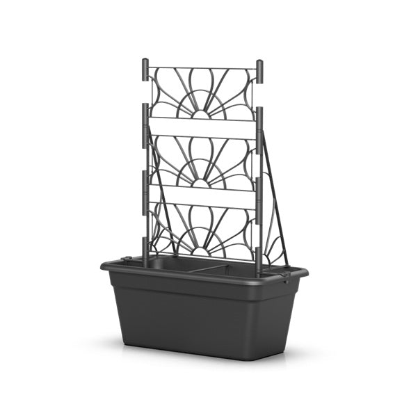 Easyday Grow Planter Trough with Trellis - Intense Black