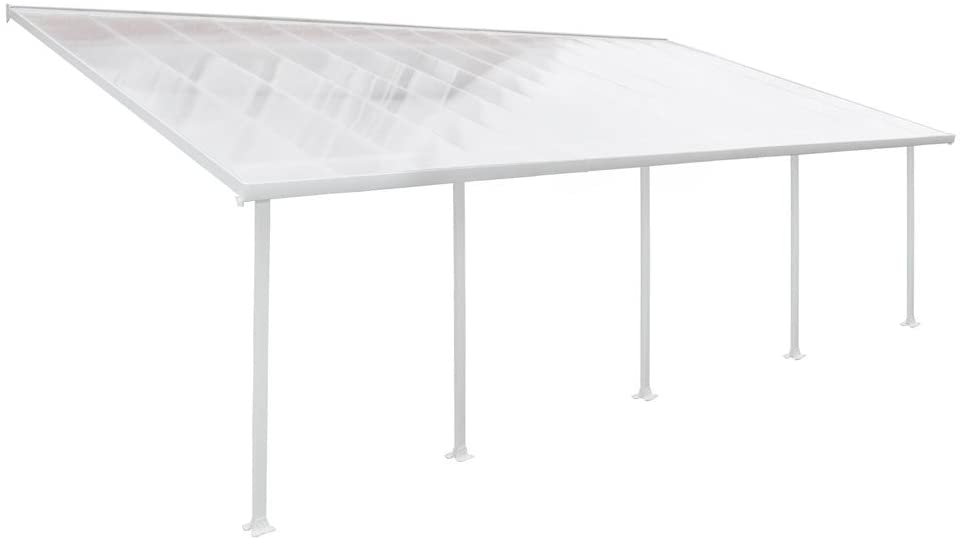Feria Patio Cover 4m x 8.5m - White Frame & Clear Polycarbonate