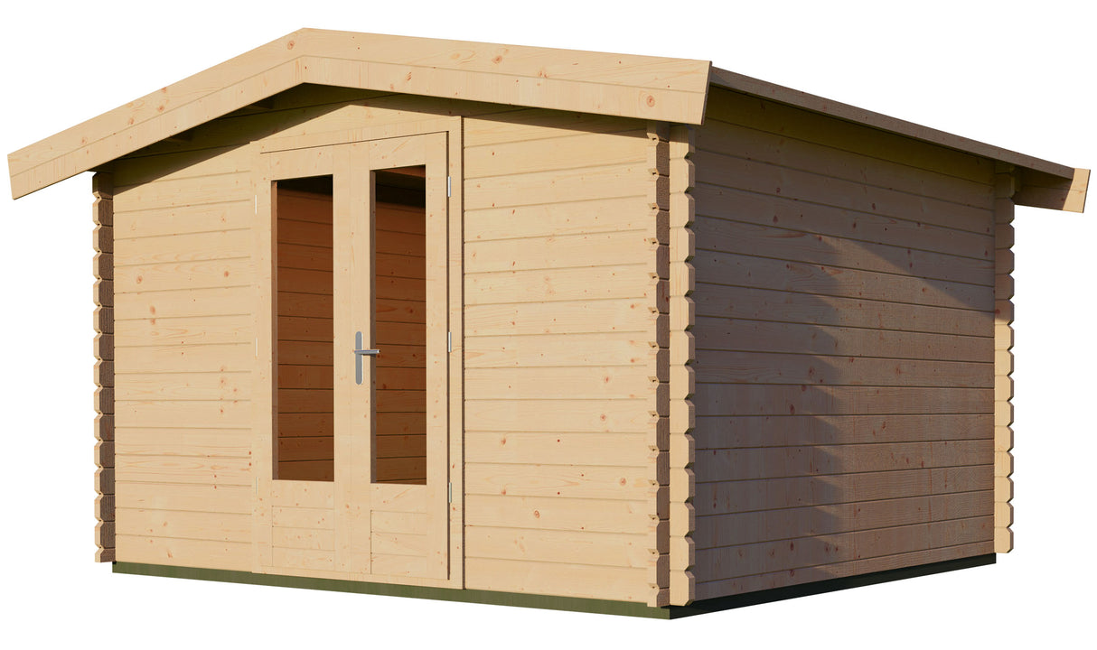 3x3.5m Log Cabin with Apex Roof