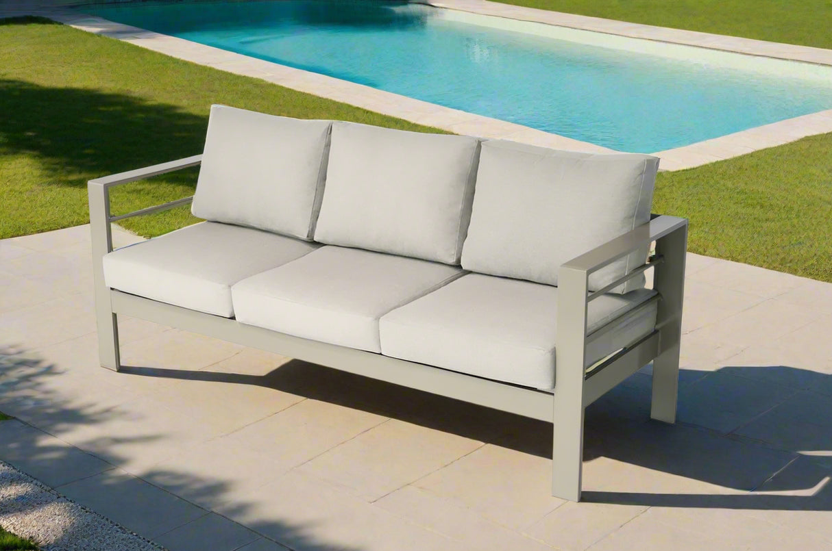 Wisteria Lane Aluminium 3 Seat Garden Sofa - Champagne