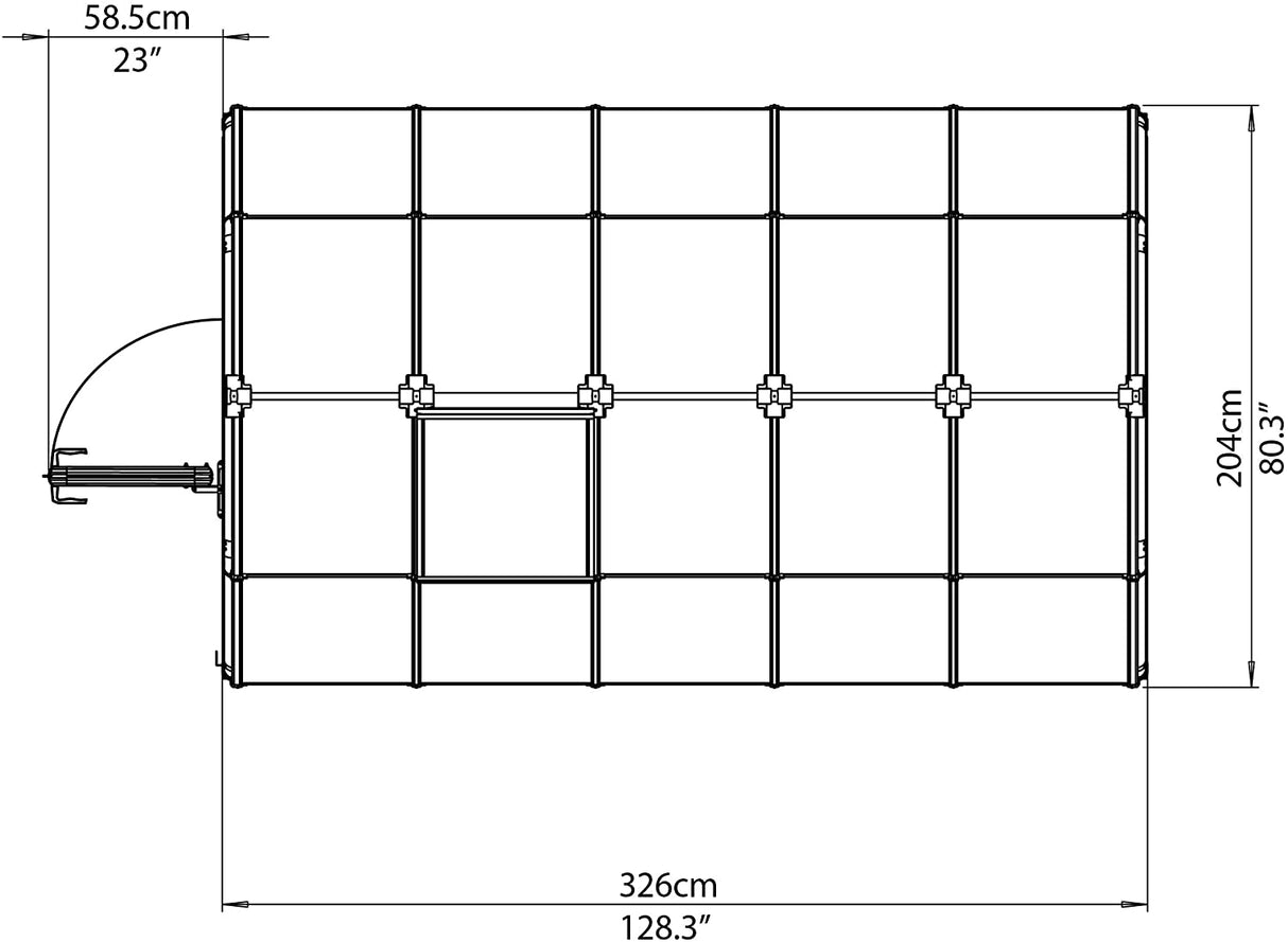 Eco Grow 6' x 10' Greenhouse - Green Frame & Twinwall Polycarbonate Panels