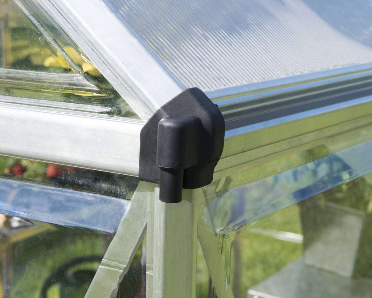 Hybrid 6' x 12' Greenhouse - Silver Frame & Hybrid Polycarbonate Panels