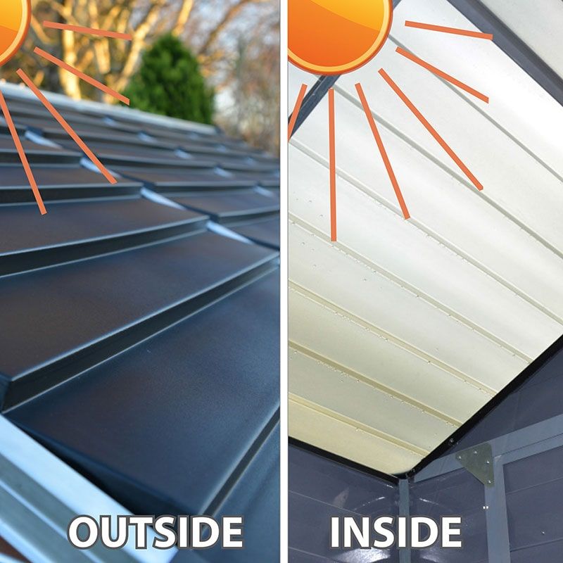 Skylight 6ft. x 12ft. Garden Shed - Tan Polycarbonate Panels