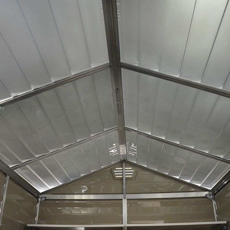 Skylight 6ft. x 12ft. Garden Shed - Tan Polycarbonate Panels