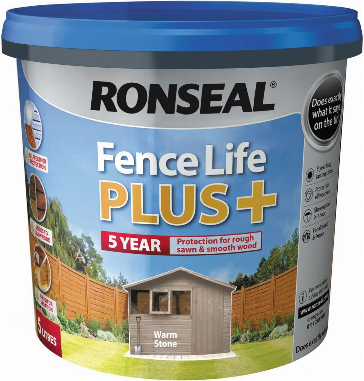 Ronseal Fence Life Plus+ - Warm Stone 5L