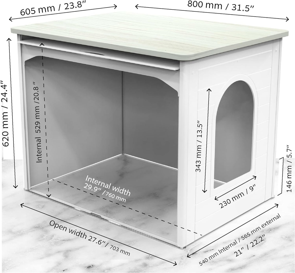 Tiger Double Cat Hidden Litter Box