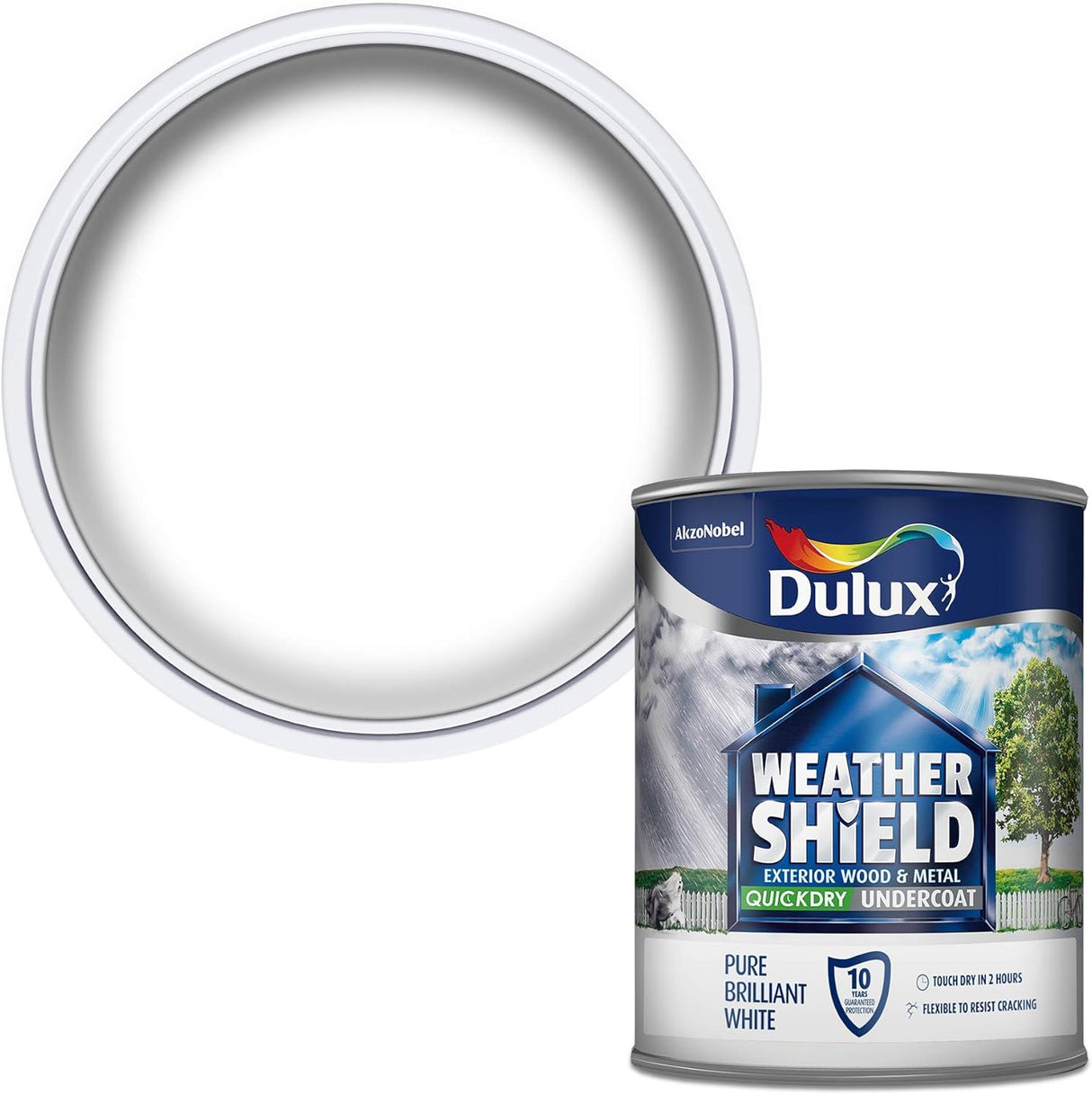 Dulux Weather Shield Exterior Wood & Metal Quick Dry Undercoat Pure Brilliant White 750ml