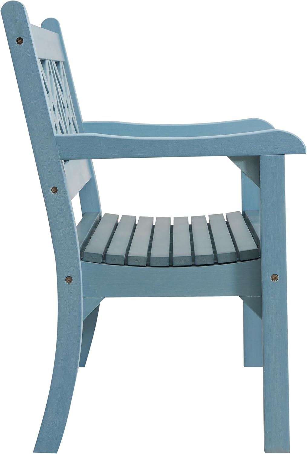 Winawood Speyside Polymer Wood Effect 2 Seat Bench - Powder Blue