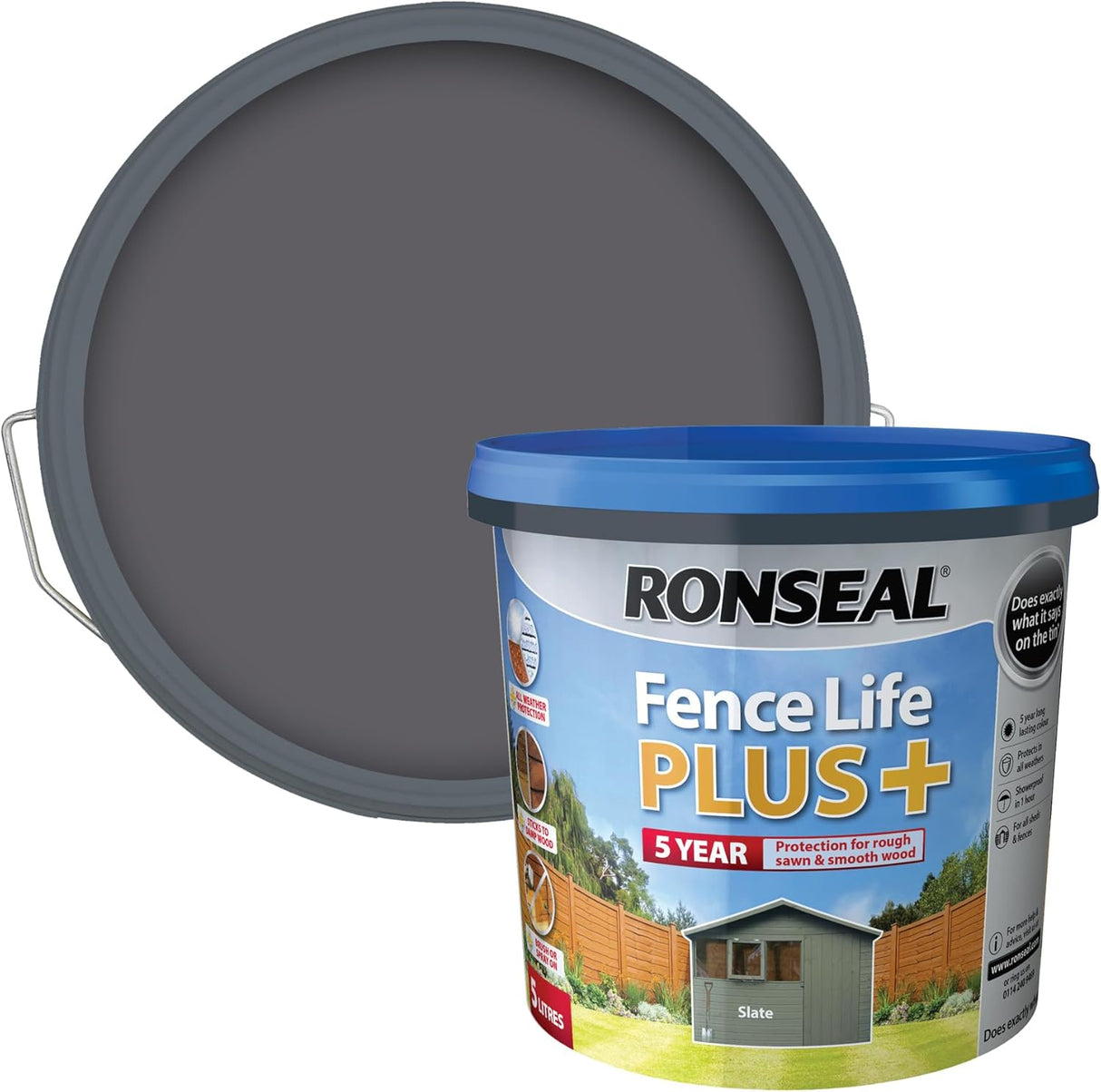Ronseal Fence Life Plus+ - Slate 5L